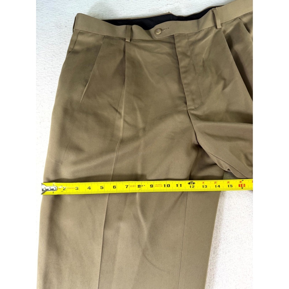 Perry Ellis Portfolio Dress Pants Mens 42/30 Brown Low Waist Office Business - Picture 7 of 16
